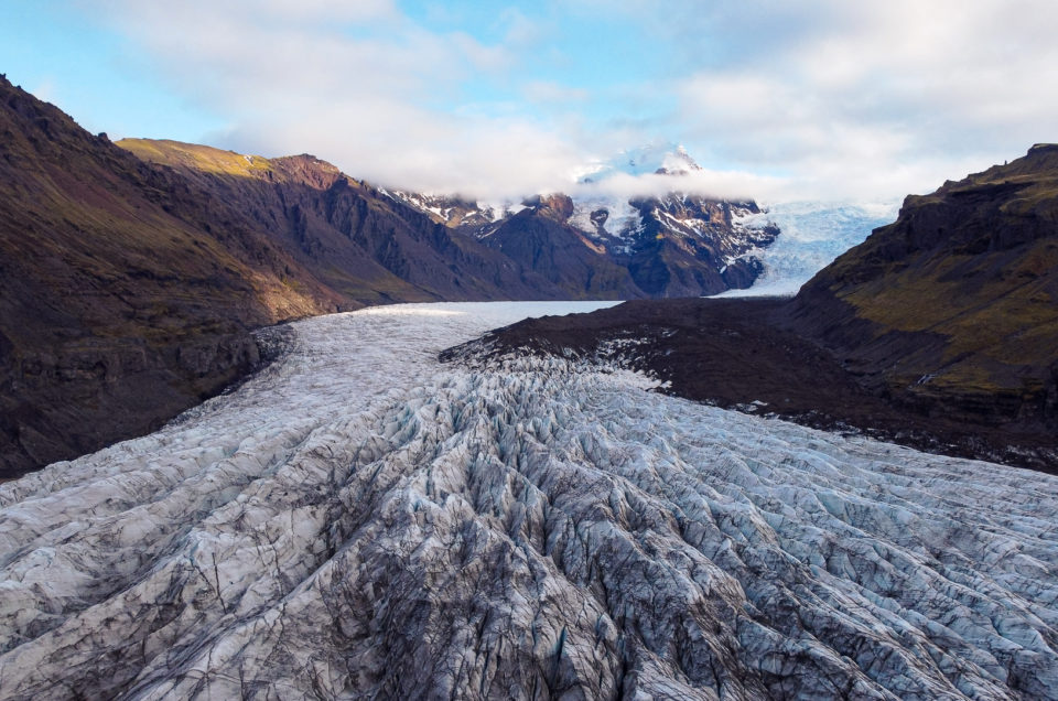Svinafellsjökull avec un drone DJI