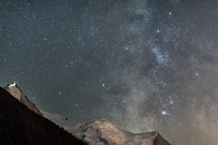 Astrophotography above the Mont Blanc, Chamonix, France