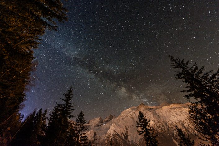 Astrophotography above the Mont Blanc, Chamonix, France