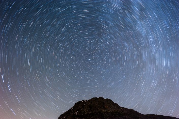 Astrophotography above the Mont Blanc, Chamonix, France