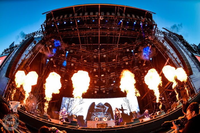 Nightwish is seen on stage during Wacken Open Air 2018 (Germany)