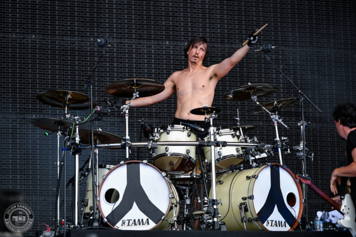 Gojira is seen on stage during Wacken Open Air 2018 (Germany)