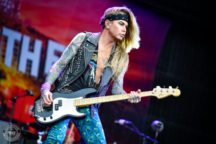 Steel Panther is seen on stage during Wacken Open Air 2018 (Germany)