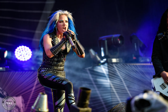 Arch Enemy is seen on stage during Wacken Open Air 2018 (Germany)