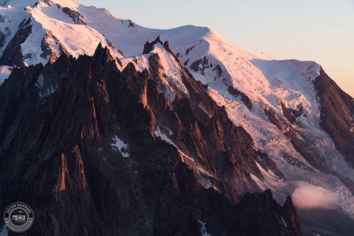 Sunset on the Mont Blanc range