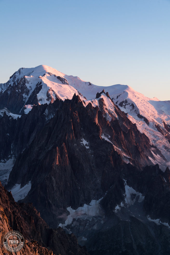 Sunset on the Mont Blanc range