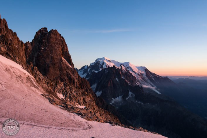 Sunset on the Mont Blanc range