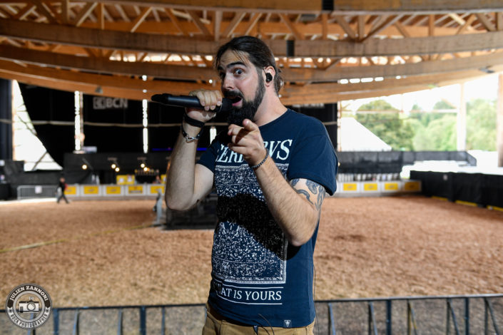 Voice of Ruin is seen in backstage during Rock Altitude Festival 2018 (Switzerland)