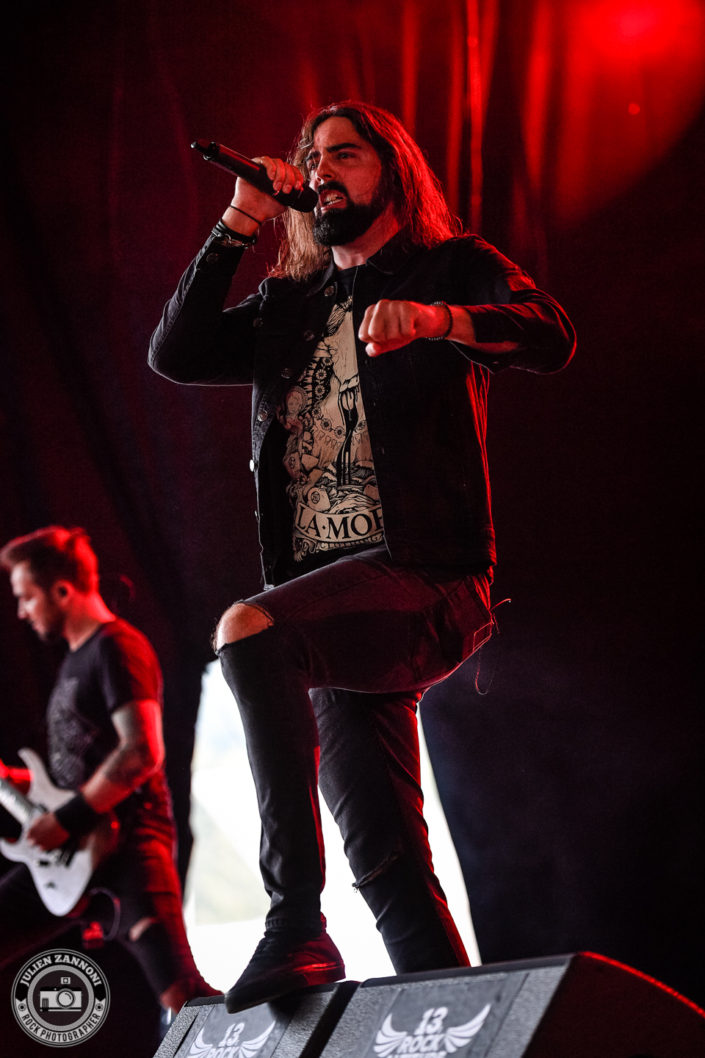 Voice of Ruin is seen on stage during Rock Altitude Festival 2018 (Switzerland)