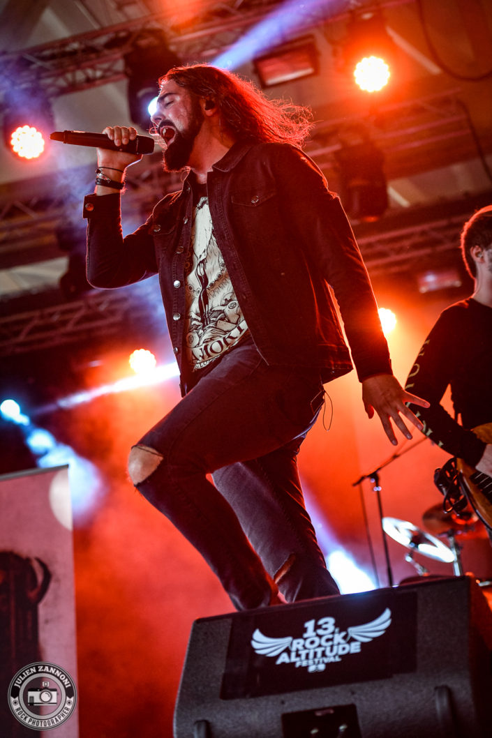 Voice of Ruin is seen on stage during Rock Altitude Festival 2018 (Switzerland)