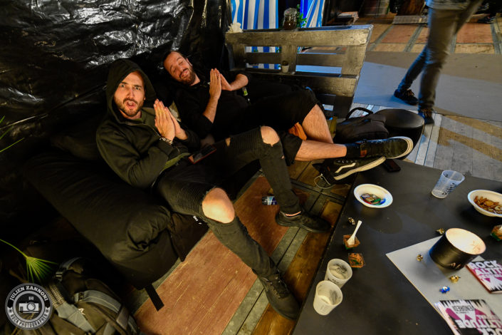 Voice of Ruin is seen in backstage during Rock Altitude Festival 2018 (Switzerland)