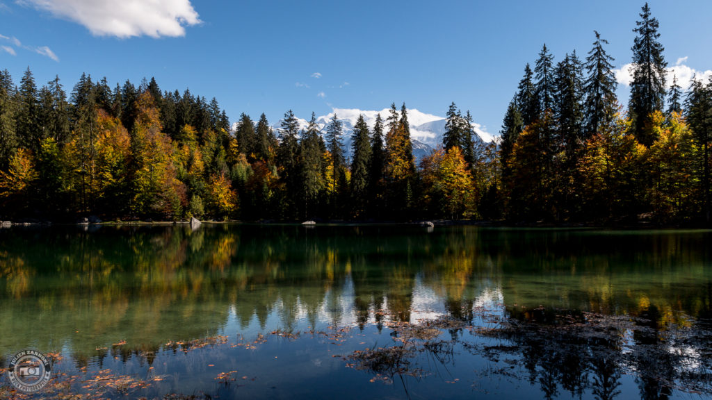 cours photo de paysage à Chamonix dans la nature face au Mont Blanc Lac Vert - automne 2018