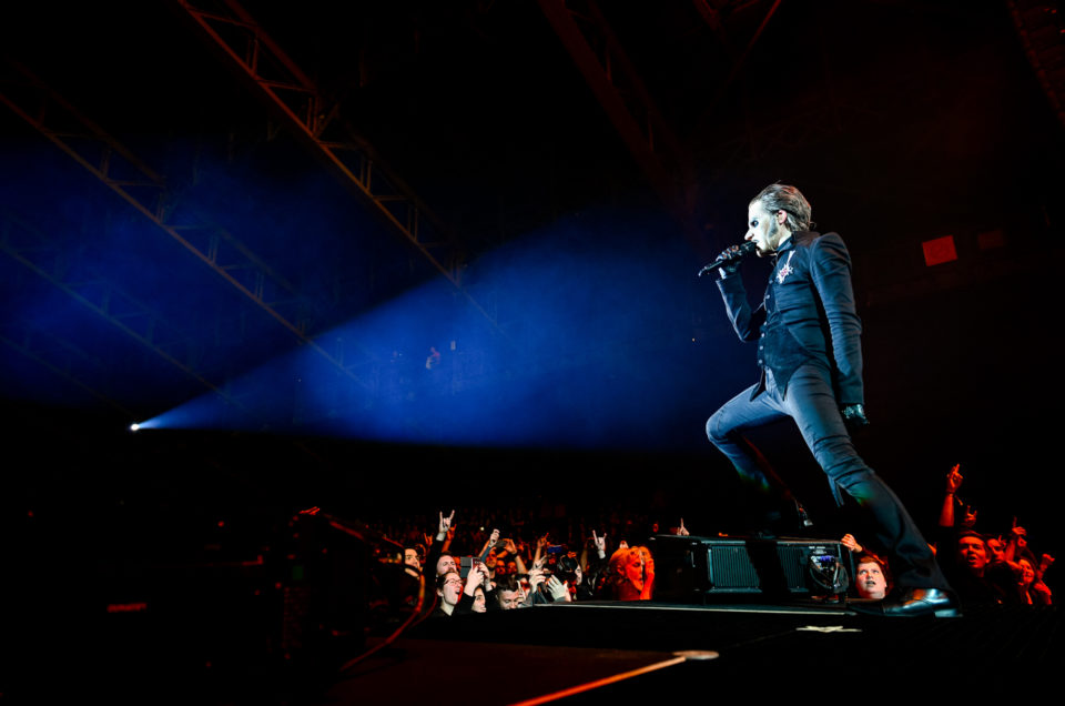 Ghost is seen on stage in Lyon in 2019