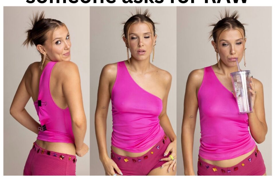 Comparaison entre une photo RAW brute et la même photo finalisée après retouche.